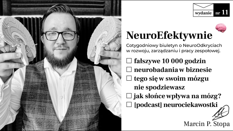 NeuroEfektywnie | Fałszywe 10 000h, NeuroBadania w biznesie, niespodzianka w mózgu, słońce a mózg | Wydanie nr 11