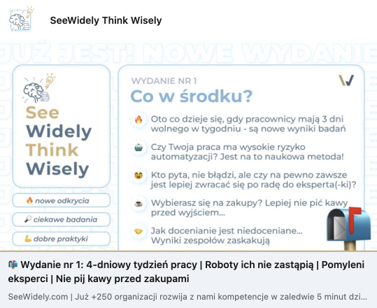 📬 Wydanie nr 1- 4-dniowy tydzień pracy | Roboty ich nie zastąpią | Pomyleni eksperci | Nie pij kawy przed zakupami
